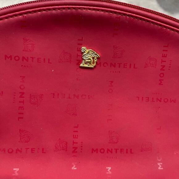 Monteil Paris cosmetic zippered pouch red - Picture 5 of 12